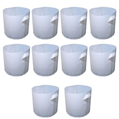 10Pcs Nursery Growing Bags Fabric Seedling Pots Non-Woven Pouch for Gardening