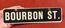 Vintage Bourbon St Street Sign Metal Sign 1960s License Plate Tag Topper Vintage Bourbon St Street Sign Metal Sign 1960s License Plate Tag Topper