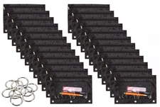 24 Packs 3 Ring Binder Pen Pencil Case Pouch Bulk Set Stationery Bag for Scho...