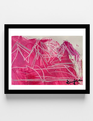 GUAJARDO Original Expressionism Mountain Landscape 9X6 Paper Signed Art
