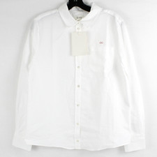 Sezane Tomboy Cotton Button Down Shirt In White - Women's Size FR 38/US 6