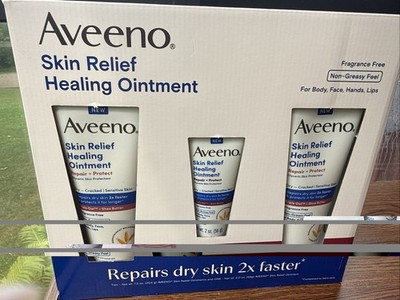 Aveeno Skin Relief Healing Ointment 3pc Set 2x 7.2 oz + 1x 2 oz Fragrance Free