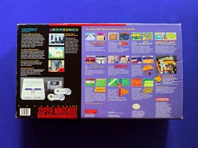SNES Super Nintendo LAUNCH SUPER SET 1991 system console ALL BAGS INSERTS + CART
