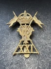 21st Lancers, WW1 British Army Cap Badge.