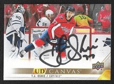 T.J. Oshie Autograph Auto 2022-23 Upper Deck Canvas Washington Capitals Card