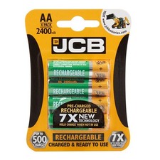Jcb Rechargeable AA Batteries - 2400mAh - Pack of 4 - S5350 4.86 per battery