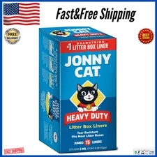 Jonny Cat Heavy Duty Jumbo Tear-Resistant Litter Box Liners, 15 Count free shipp