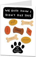 Funny Birthday Card from the Dog Perfect for Dad Mom Son Daughter Wife Boyfriend