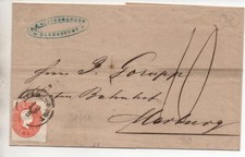 1862: LETTER FROM KLAGENFURT WITHOUT WRITING AFFR. PER 5 KR. E TASSATA 10