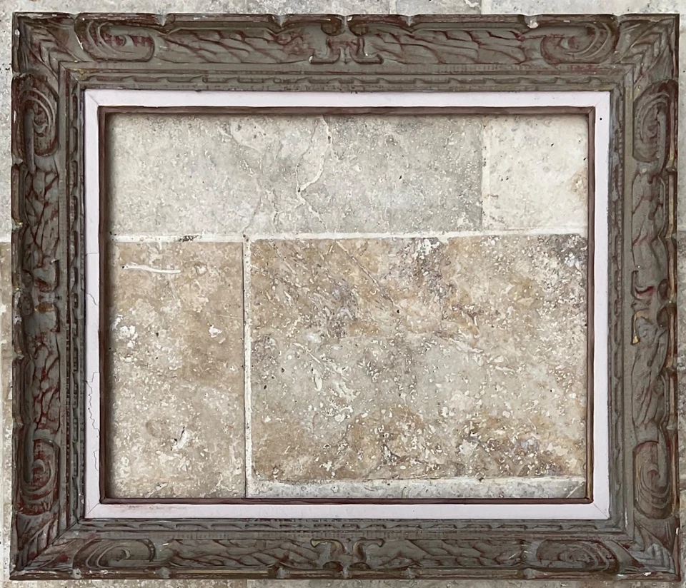 CADRE MONTPARNASSE CANNELURES BOIS DIM 6F ORIGINAL 1930/40 FRAME 41 x 33 cm - Photo 1/4