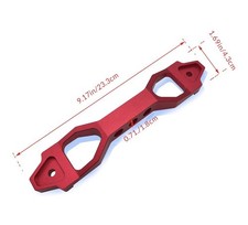 Battery Hold Down Bracket, Aluminum Alloy Car Battery Holder, Red