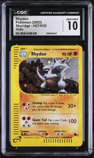 CGC 10 GEM MINT Rhydon H27/H32 Skyridge Holo Pokemon Card on eBay