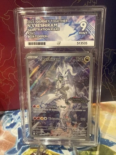 Pokemon Card N’s Reshiram Stamped 167/159 Journey Together Ace Graded 9 Mint