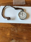 Antique Vintage PIERCE Pocket Watch Swiss Made 17 Jewels 60 Seconds Dial BLUE