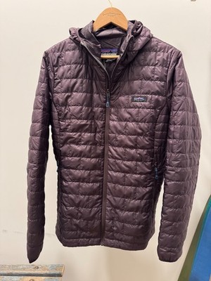 Patagonia W's Nano Puff Fitz Roy Trout Hoody New with Tags Womens Obsidian Plum