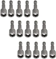 15 Pcs Magnetic 5/16 Inch Nut Driver Bit Sets Hex Power Socket Adapter