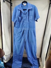 Vintage Dickies Jumpsuit Coveralls Short Sleeve Work Suit Blue 38 29 Made In USA