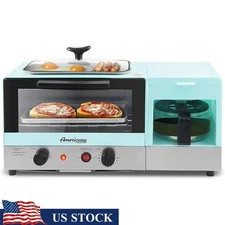 3 in 1 Breakfast Station Coffee Maker Toaster Griddle Multi Function Cooker New