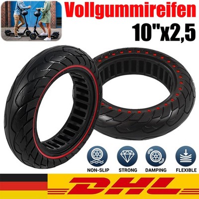 1-2X Vollgummi Reifen E-Scooter 10''x2,5 60/70-6.5 Für Xiaomi 4lite Für kugoo m4~