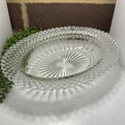 Anchor Hocking Miss America Clear Depression Glass Oval Serving Plate Vintage