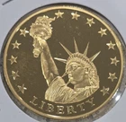 Birth of Our Nation STATUE OF LIBERTY 24k Gold-Layered Medal Commemorative Coin