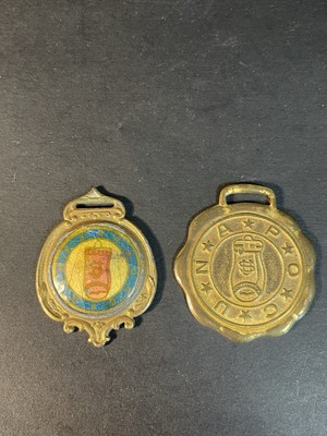 2  United National Association of Post Office Clerks  Watch Fobs UNAPOC