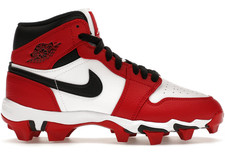 Youth 4.5Y, Women 6 Air Jordan 1 Mid HF6883-106 Cleats Baseball Football Chicago