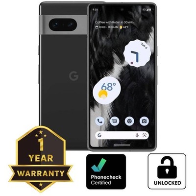 Google Pixel 7 - 128 GB - Obsidian (Unlocked) Smartphone - Very Good