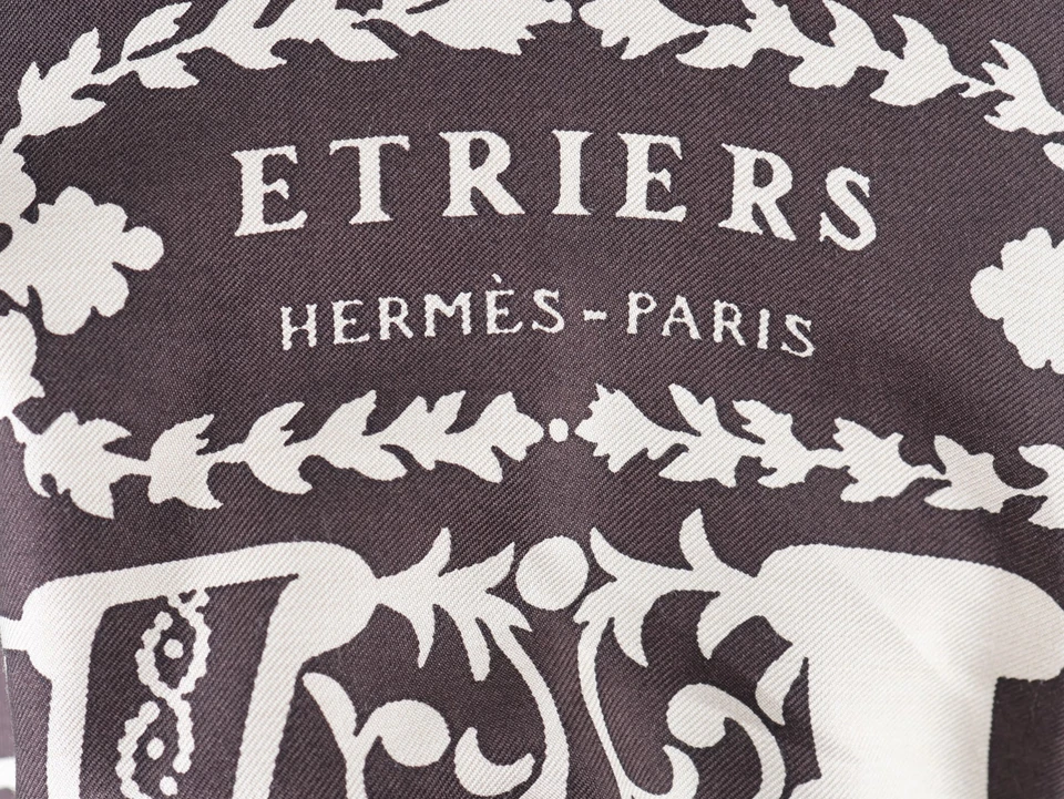 READ Hermes Etriers silk wool layered sweater black off-white US 2 / XS - Image 2 of 4