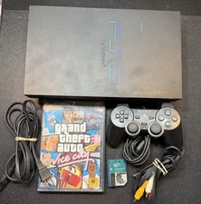 Sony PlayStation 2 SCPH-39001 Video Game Home Console Controller And Game