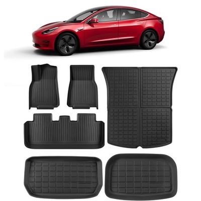 Floor Mats for Tesla Model Y 5 Seats 2021-2025 (Not for Juniper)| 6-Piece Set