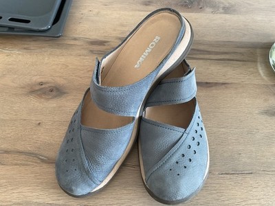 Romika  Gr. 42 Damen Pantoletten Leder blau Neupreis 79,95 