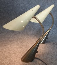 Reflektor TISCHLAMPEN  SPUTNIK tütenlampe 50er retro vintage wohl Kaiser