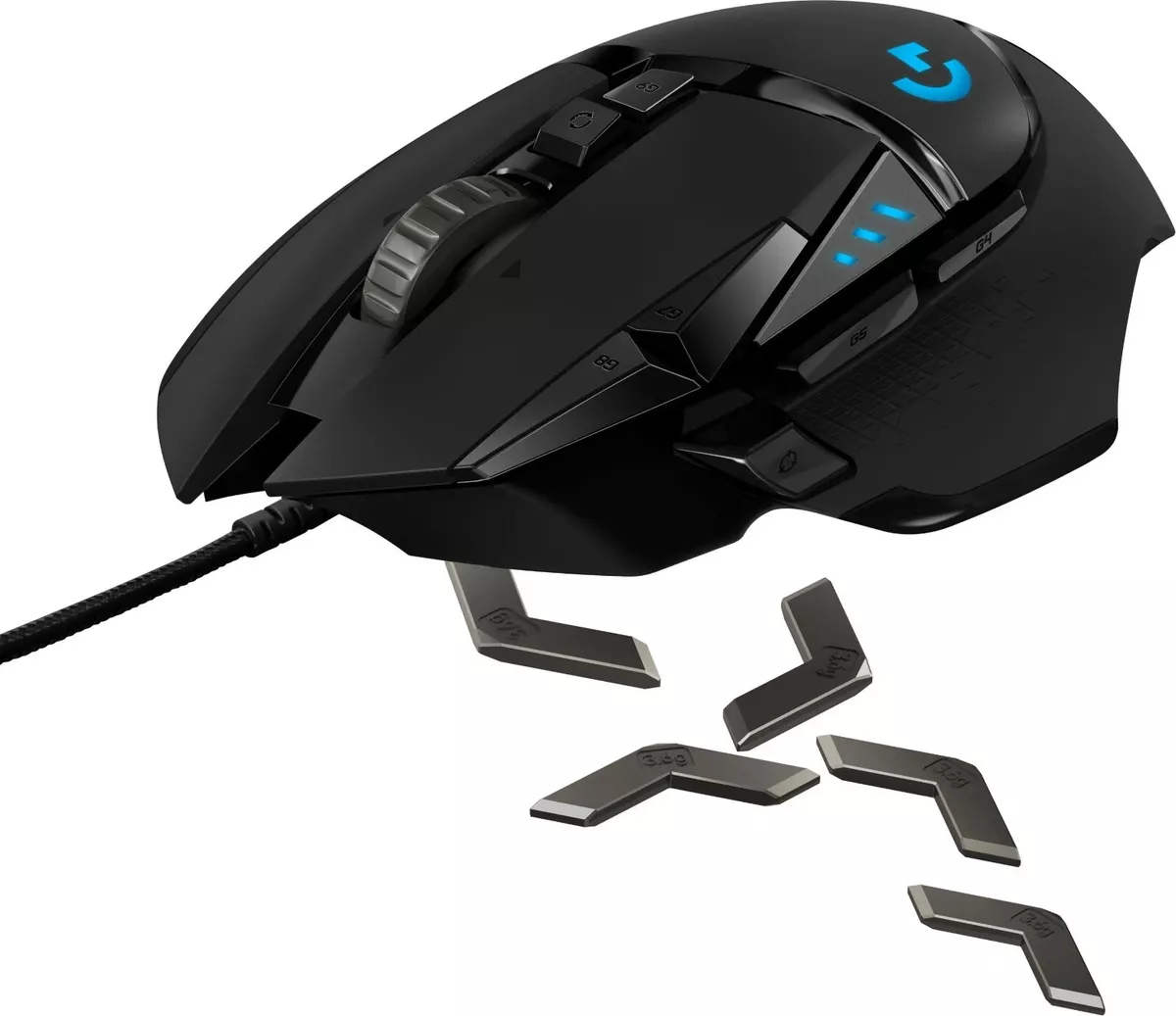 Logitech G502 Hero High-Performance Wired Gaming Mouse, RGB, 11