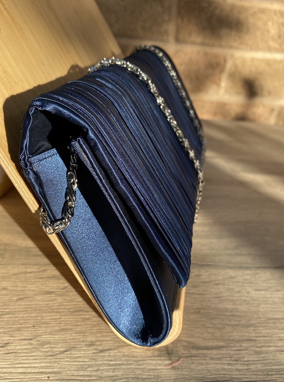 John Lewis Petrol Blue Medium Rectangular Satin F… - image 3