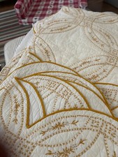 antique vintage double wedding ring quilt