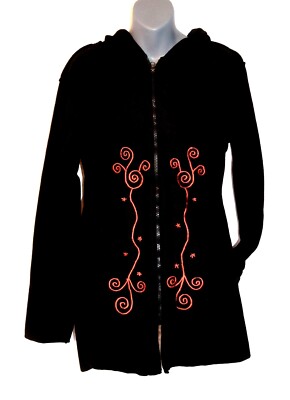 Fair Trade, Jacke mit XL Zipfel Kapuze, Mantel, Goa,  Dreadlocks, Fee, Elfe
