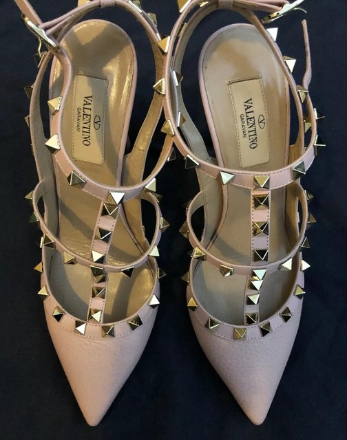 valentino rockstud pebbled leather
