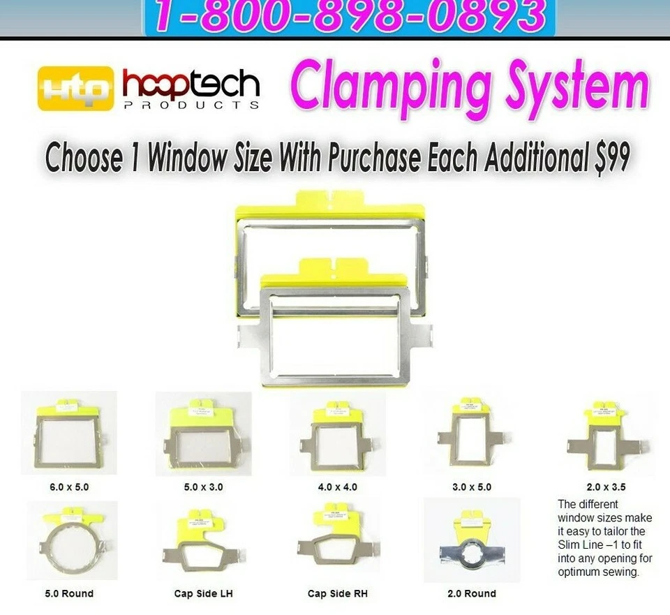 Brother Embroidery Hoop Small Clamp System1 For PRS-100 BabyLock Alliance - Image 2 of 4