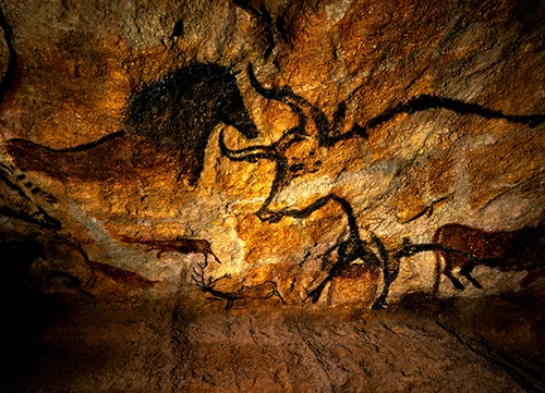 Prehistoric Cave Paintings - Lascaux France Vintage Poster 