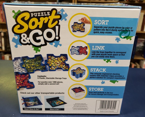 Ravensburger SORT & GO Puzzle Accessory 6 Stackable Sorting Trays up to 1000 Pv - Picture 4 of 12