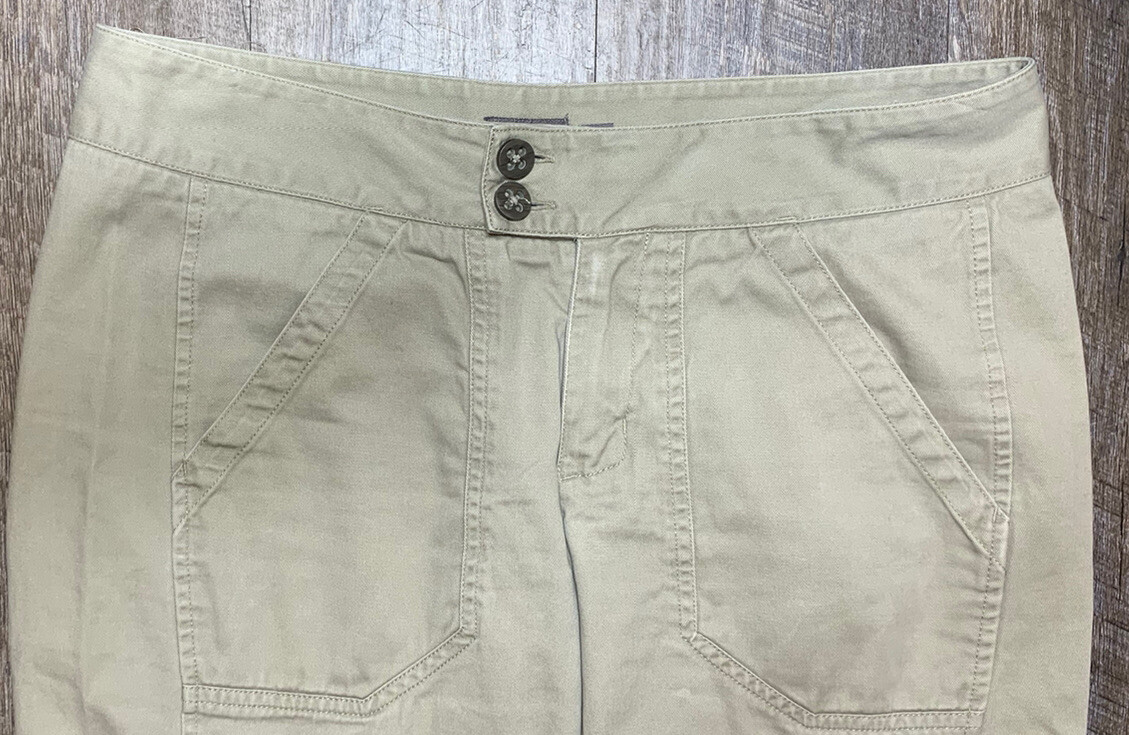 Pantaloni da donna Merrell taglia 8 tagliati cachi beige Capri campeggio escursionismo in perfette condizioni