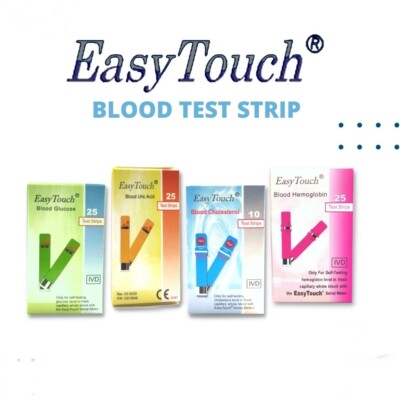 Easy Touch Test Strips for Glucose, Cholesterol, Uric Acid, Hemoglobin