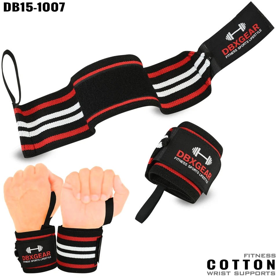 Weight Lifting Cotton Gym Wraps Wrist Support Bandage Elasticated Workout - 2X - Image 1 of 1