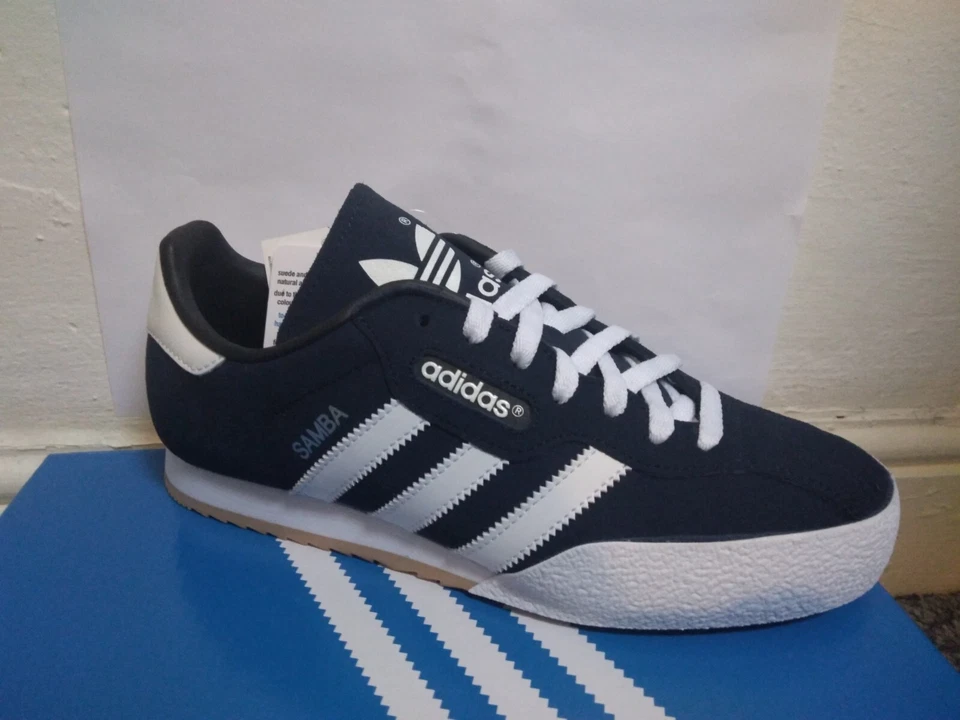 Adidas Samba Super Suede Mens Shoes Trainers UK Size 7-12 019332 Blue BNIB - Image 3 of 4