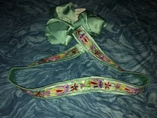 Clearwater Creek beaded / embroidered belt / flower sash new with tag