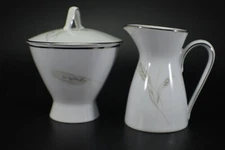 Rosenthal Regina Platinum CREAM & SUGAR BOWL Wheat Retired Pattern Germany