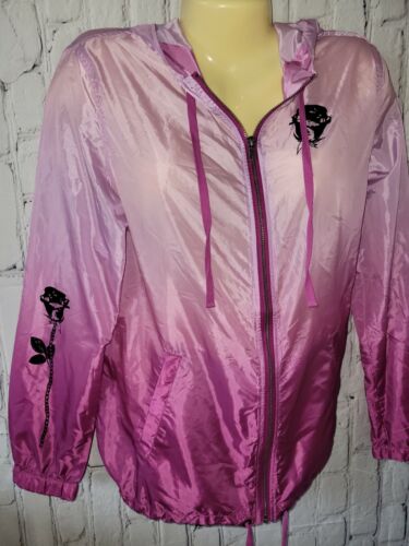 Empyre Lightweight Windbreaker Jacket Marissa Dip Dye Rose Full Zip M ZUMIEZ
