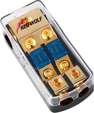 2 Way Mini ANL Fuse Holder 60A 0/2/4 Gauge Input 4/8 Gauge Output Fuse Distribut