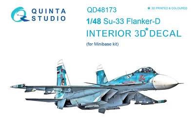 FÜNFTES STUDIO Quinta Studio 1/48 Su-33 3D-gedruckter & farbiger Innenraum (für...